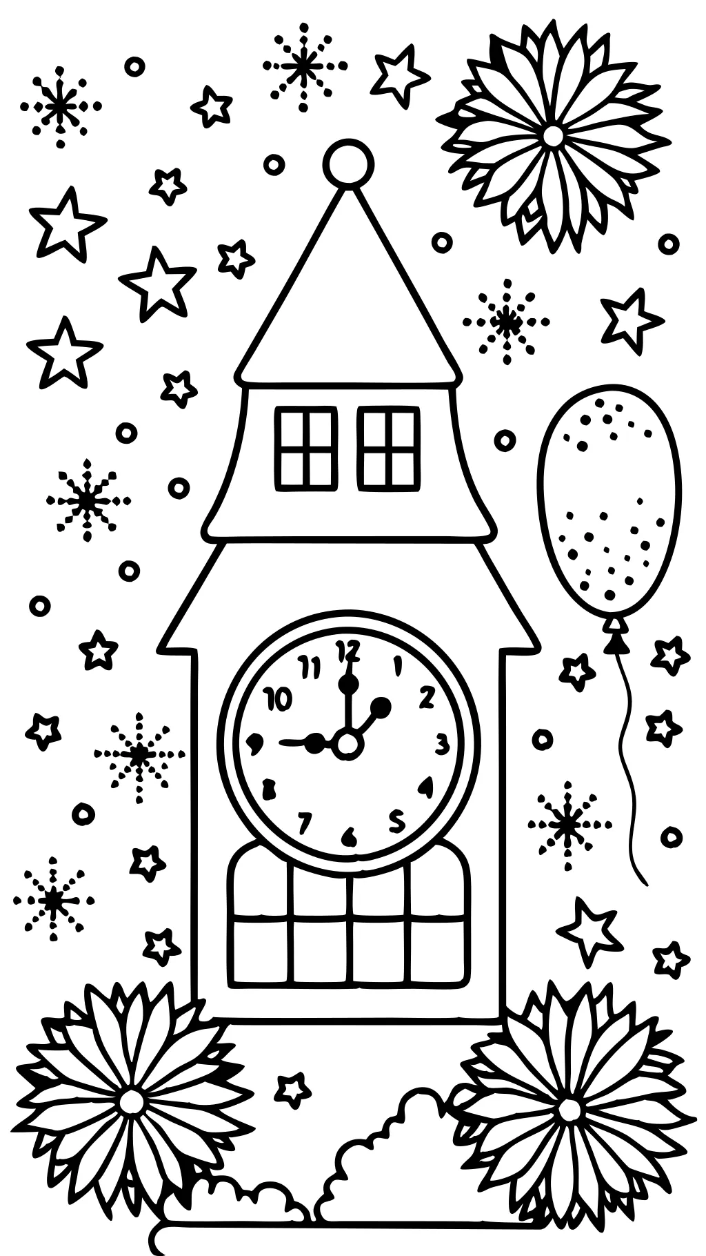 new years coloring pages